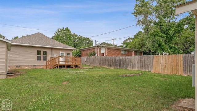 617 S 7th St, Paragould, AR 72450 - view of yard featuring a wooden deck