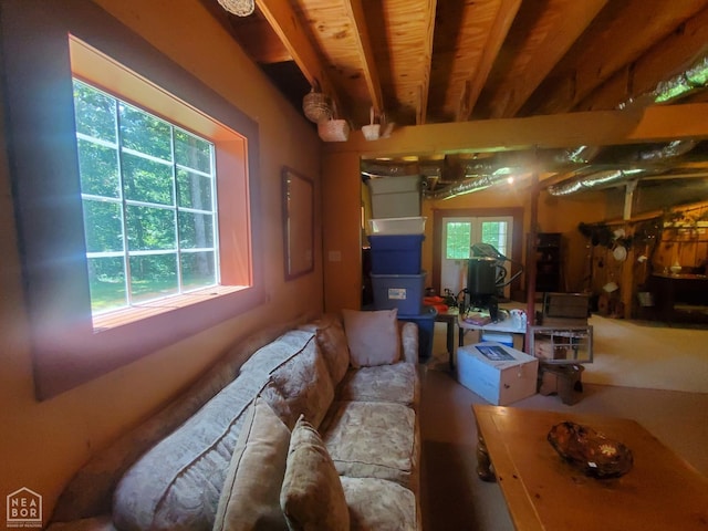 2590 W N St, Piggott, AR 72454 - living room with beam ceiling