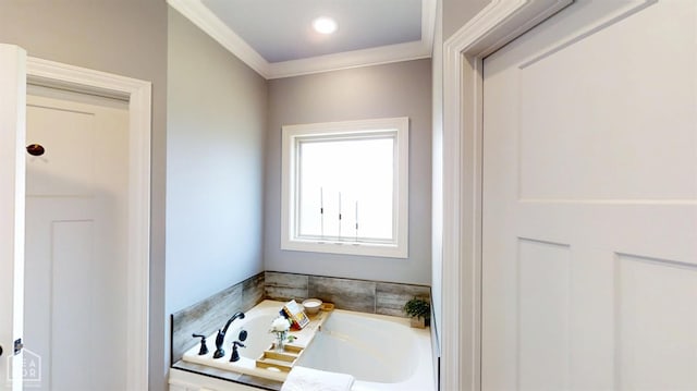 6509 Merrell Dr, Jonesboro, AR 72404 - full bathroom with a bath and crown molding