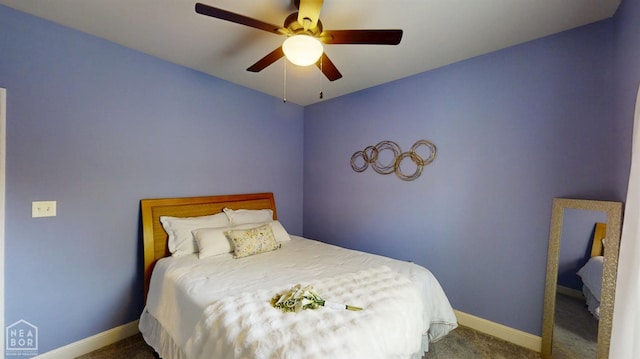 6509 Merrell Dr, Jonesboro, AR 72404 - carpeted bedroom featuring baseboards and ceiling fan