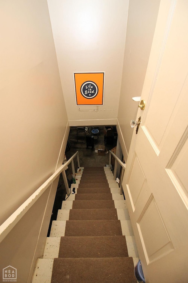 view of staircase