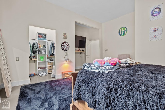 bedroom with baseboards