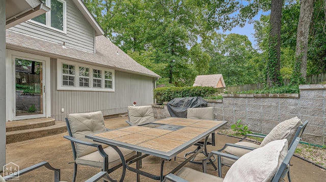 2203 Rankin Cir, Jonesboro, AR 72404 - view of patio / terrace featuring outdoor dining area and entry steps