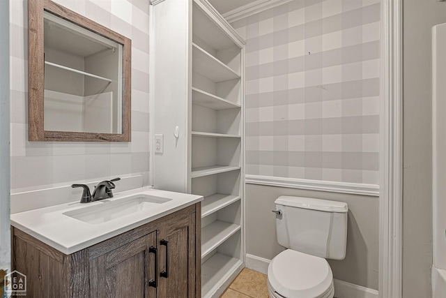 2203 Rankin Cir, Jonesboro, AR 72404 - bathroom featuring toilet, vanity, and tile patterned floors