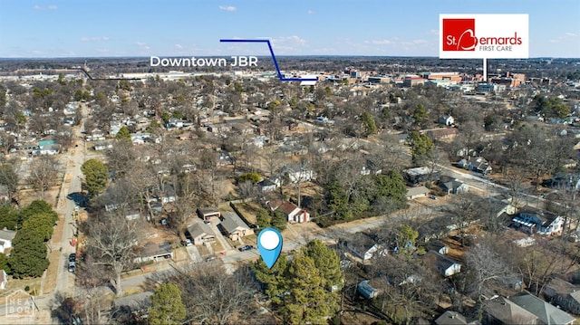 aerial view of property and surrounding area