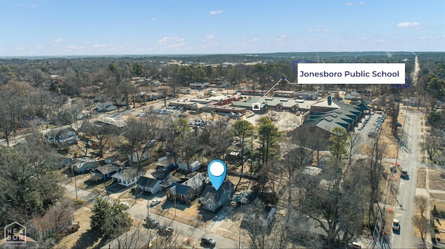 aerial view of property's location