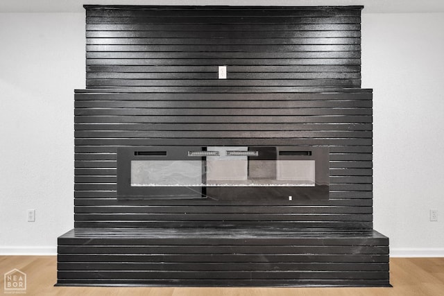 interior details featuring baseboards and wood finished floors