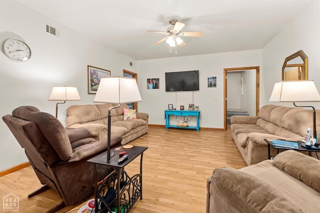 330 Greene 730th Rd, Paragould, AR 72450 - living area with ceiling fan and light wood-type flooring