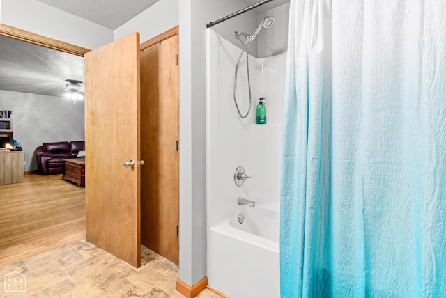 330 Greene 730th Rd, Paragould, AR 72450 - bathroom with shower / tub combo and a textured ceiling