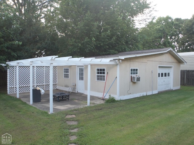 1201 Nancy Ave, Newport, AR 72112 - rear view of house featuring a pergola, a fire pit, a patio area, and cooling unit