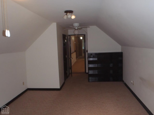 1201 Nancy Ave, Newport, AR 72112 - bonus room with carpet, lofted ceiling, and a ceiling fan