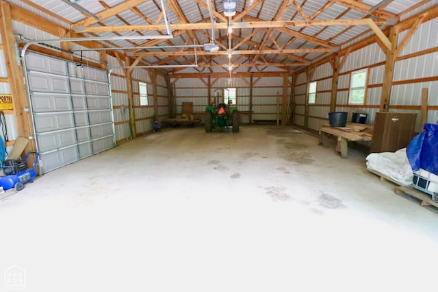 0 Cokley Rd, Warm Springs, AR 72478 - garage with metal wall and a garage door opener