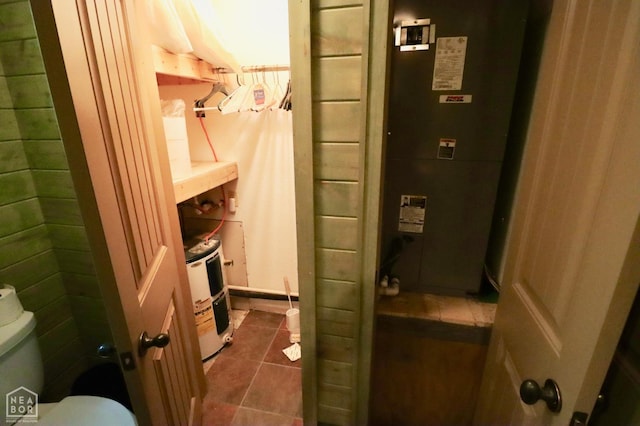 0 Cokley Rd, Warm Springs, AR 72478 - bathroom with tile patterned floors, toilet, and heating unit