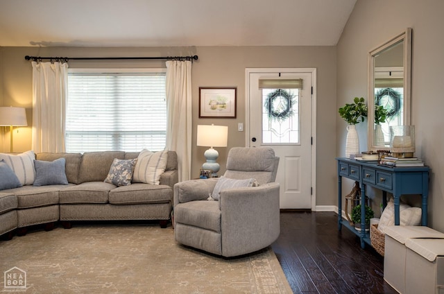 321 Crestfield Dr, Jonesboro, AR 72404 - living area with hardwood / wood-style floors and lofted ceiling