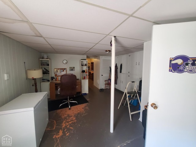 691 Crestline Dr, Piggott, AR 72454 - office featuring concrete floors and a drop ceiling