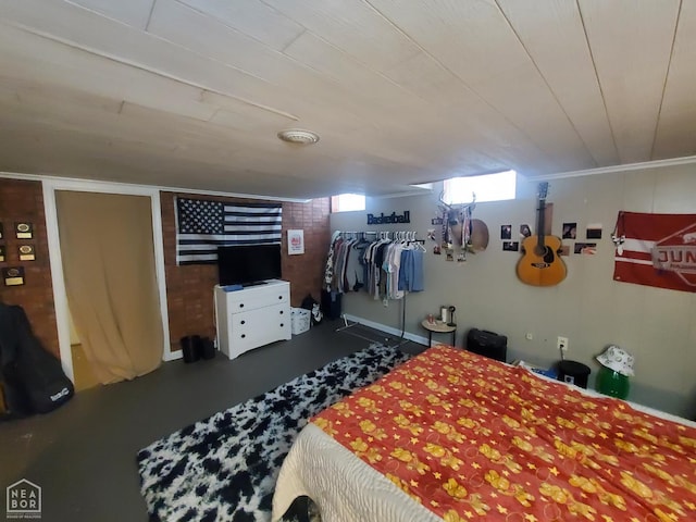 691 Crestline Dr, Piggott, AR 72454 - bedroom with concrete flooring