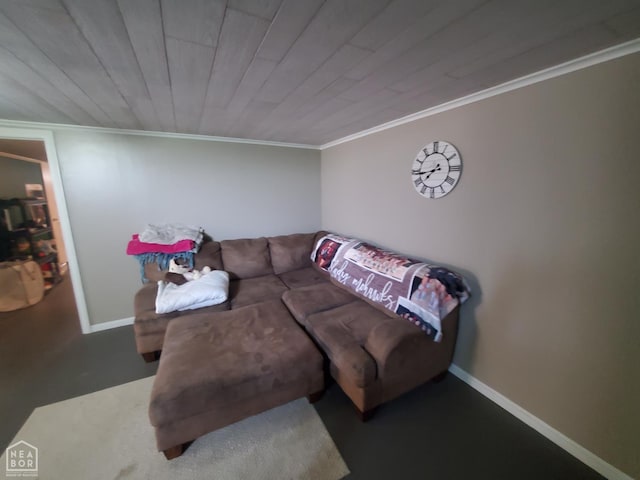 691 Crestline Dr, Piggott, AR 72454 - living room with crown molding and baseboards