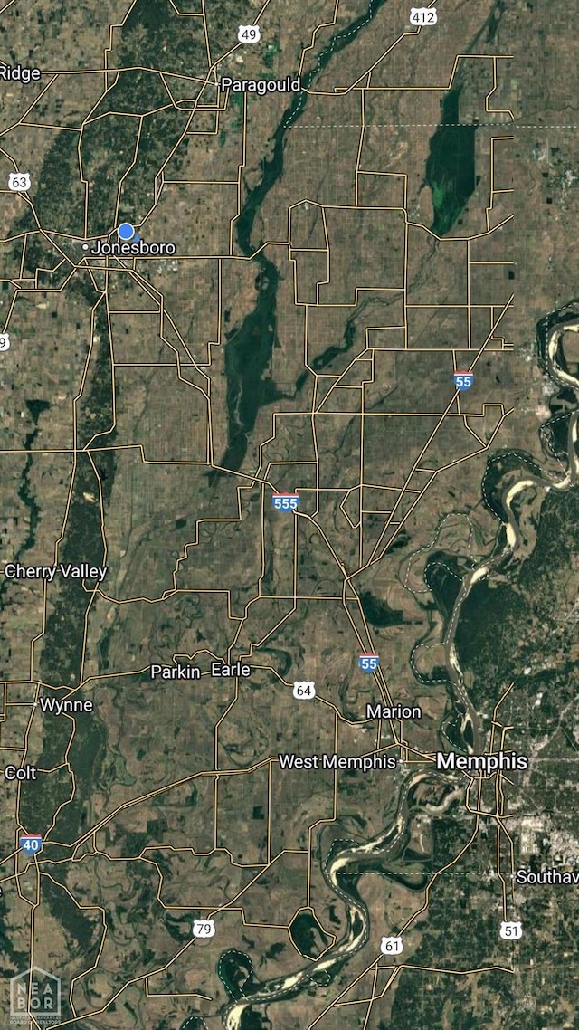 1409 Hemingway Cir, Jonesboro, AR 72405 - aerial view of property's location