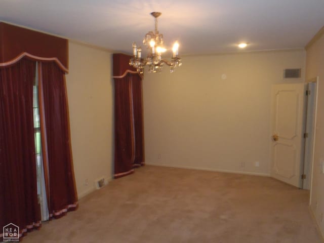 4 Virginia Rd, Newport, AR 72112 - carpeted spare room featuring a chandelier
