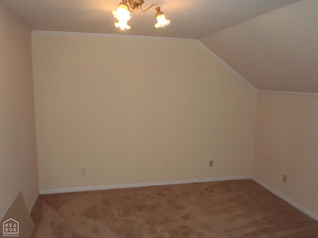 4 Virginia Rd, Newport, AR 72112 - bonus room featuring a chandelier, vaulted ceiling, and light carpet