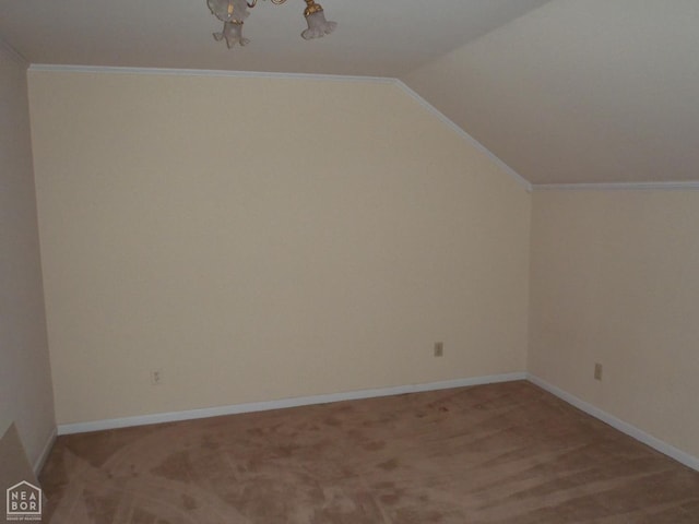 4 Virginia Rd, Newport, AR 72112 - additional living space featuring vaulted ceiling, light carpet, and a chandelier