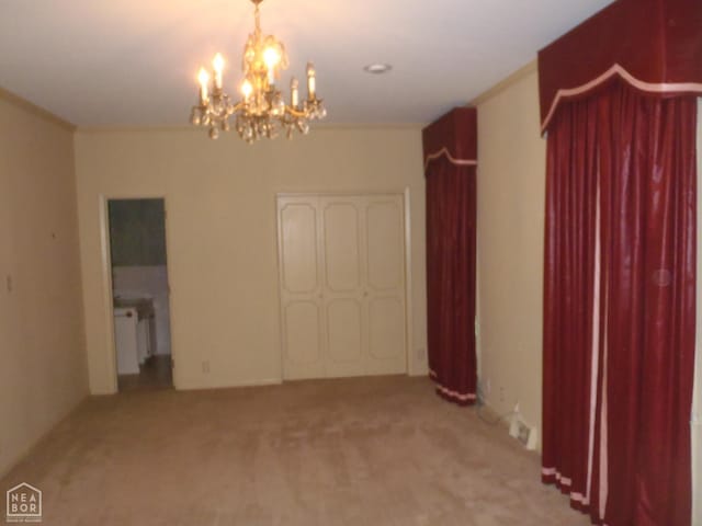 4 Virginia Rd, Newport, AR 72112 - unfurnished dining area with a chandelier and carpet