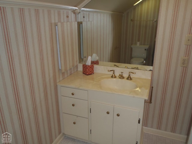 4 Virginia Rd, Newport, AR 72112 - bathroom featuring vanity and wallpapered walls