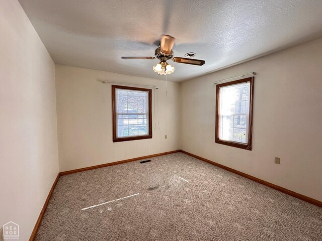 245 S 18th St, Piggott, AR 72454 - spare room featuring visible vents, baseboards, plenty of natural light, and carpet floors
