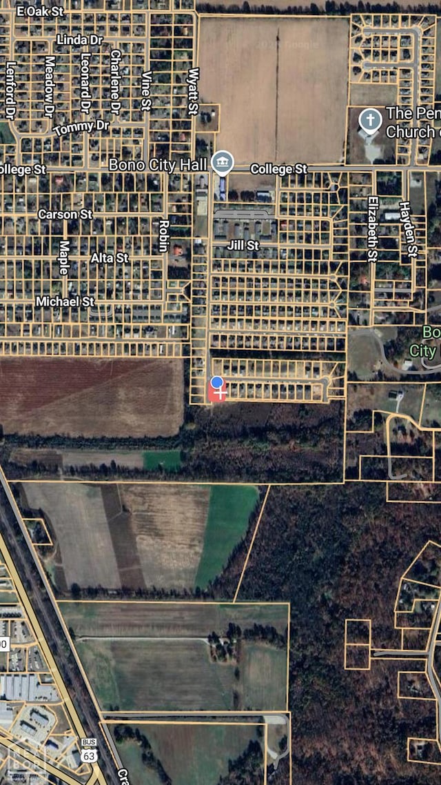 400 Gia St, Bono, AR 72416 - map of property location with property boundaries highlighted