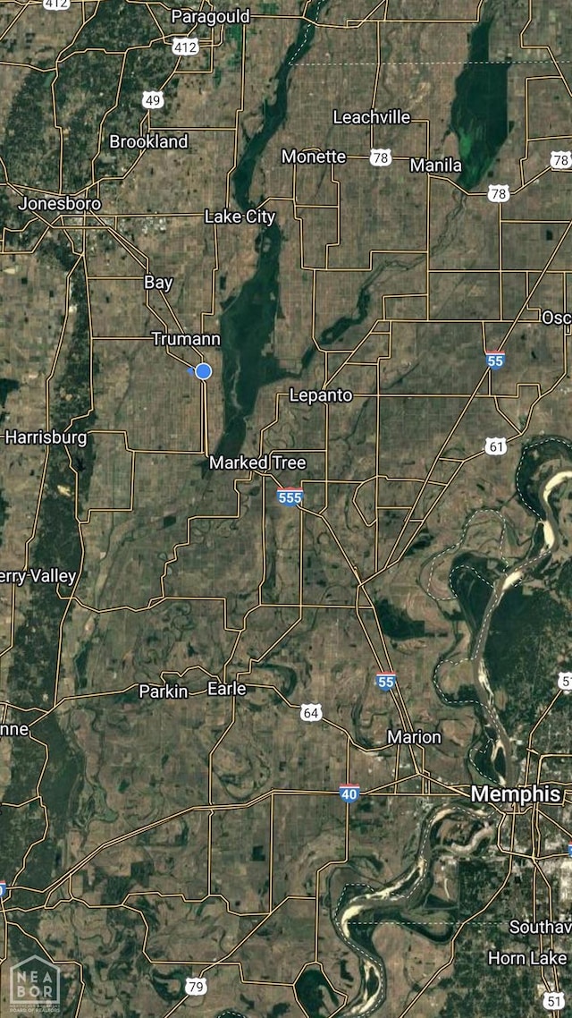 13326 Dixie Ln, Trumann, AR 72472 - aerial map of property and surrounding area