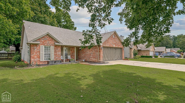 328 Natchez Dr, Jonesboro, AR 72404 - view of front of property with brick siding, roof with shingles, an attached garage, and concrete driveway