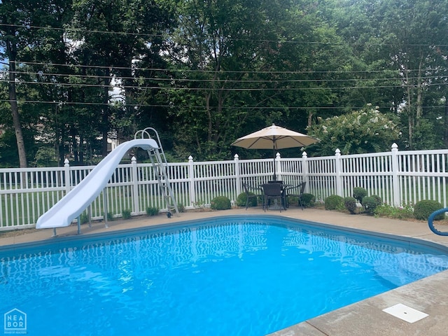 4105 Renee Dr, Jonesboro, AR 72404 - view of swimming pool with a water slide