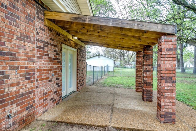 view of patio with fence