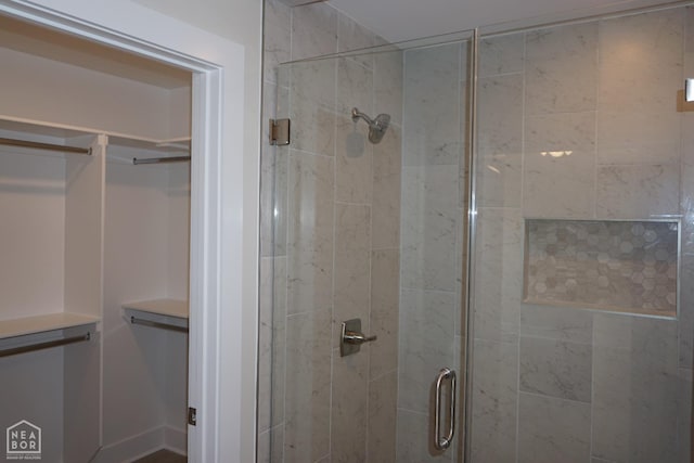 full bathroom with a stall shower