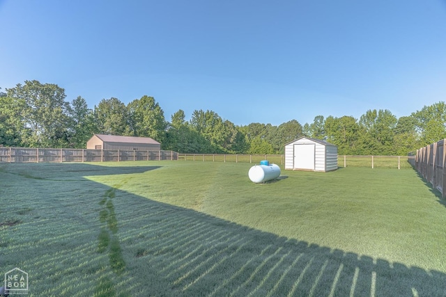 4049 Hwy 351, Jonesboro, AR 72405 - view of yard featuring a fenced backyard, a shed, and an outbuilding