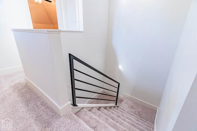 4049 Hwy 351, Jonesboro, AR 72405 - staircase with baseboards and carpet floors