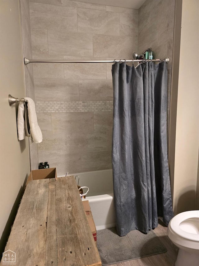 3620 Leafy Pass, Jonesboro, AR 72404 - full bathroom featuring shower / bath combination with curtain and toilet