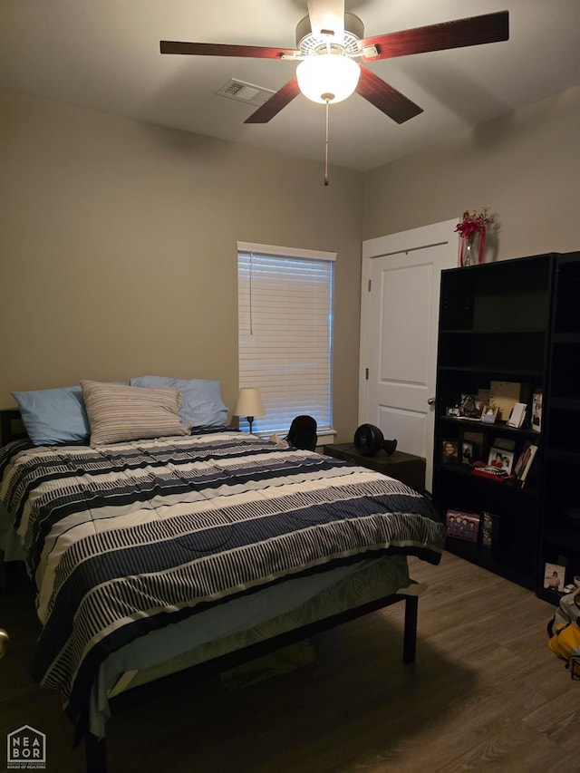 3620 Leafy Pass, Jonesboro, AR 72404 - bedroom featuring wood finished floors and ceiling fan