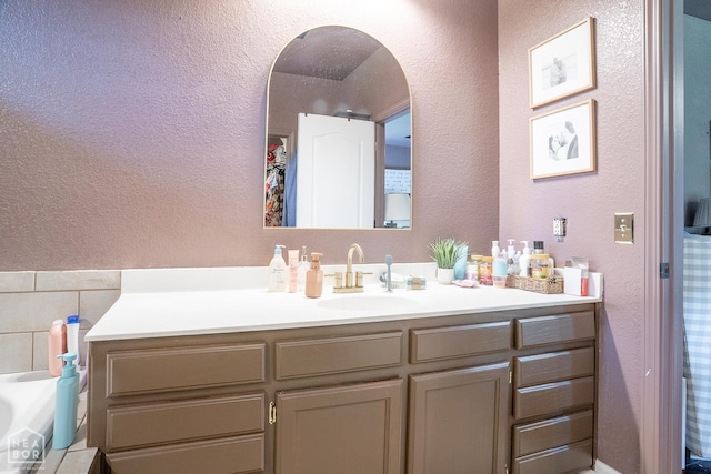 2 Deer Run, Clarksville, AR 72830 - bathroom with vanity and a textured wall