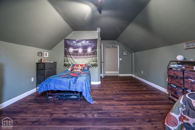 2 Deer Run, Clarksville, AR 72830 - bedroom featuring wood finished floors and vaulted ceiling