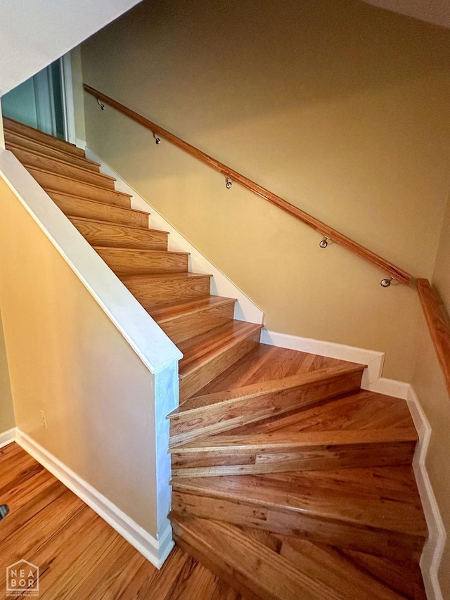 3013 Park Hill Blvd, Jonesboro, AR 72404 - stairs featuring wood finished floors and baseboards