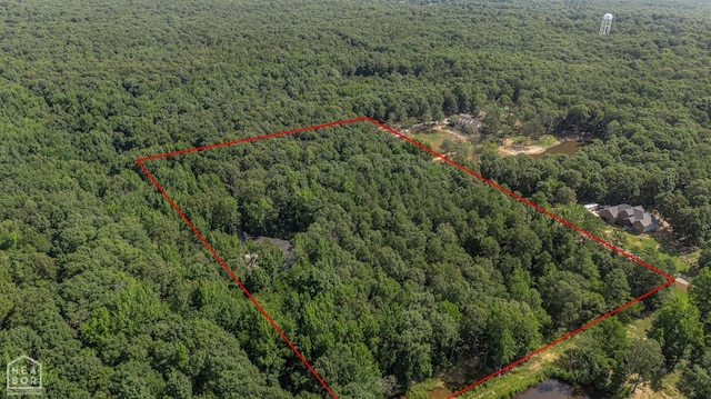 8203 Oak Creek Ln, Harrisburg, AR 72432 - view of property location with a forest and property parcel outlined