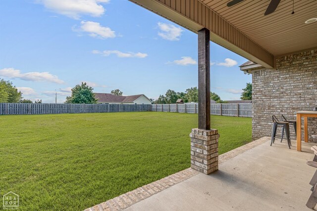 506 S Edmonds St, Monette, AR 72447 - view of yard featuring a patio area and ceiling fan