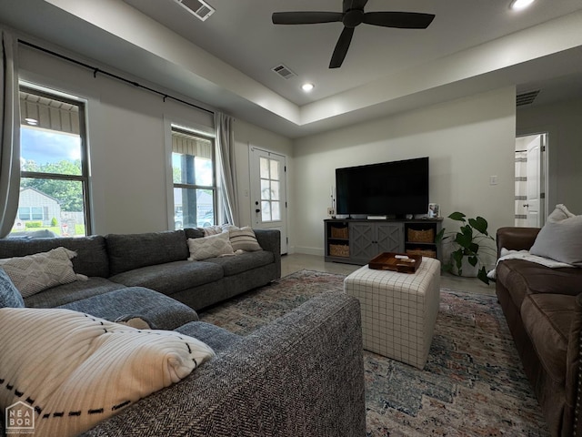 305 Stella Dr, Bono, AR 72416 - living room featuring recessed lighting and a ceiling fan