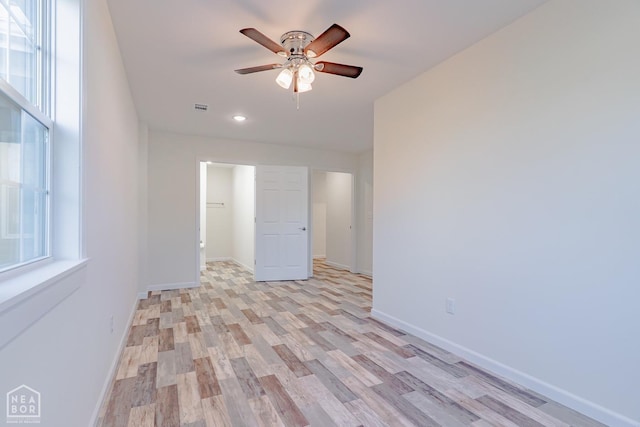 2516 Rebecca Dr, Pocahontas, AR 72455 - empty room featuring ceiling fan, light wood finished floors, and recessed lighting