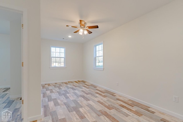 2516 Rebecca Dr, Pocahontas, AR 72455 - unfurnished room with light wood-type flooring, ceiling fan, and recessed lighting