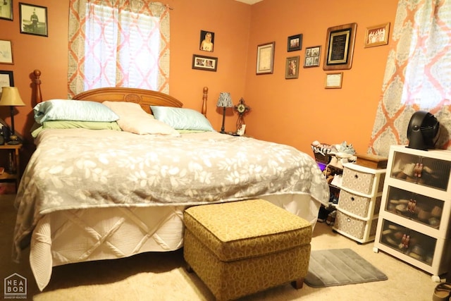 view of carpeted bedroom