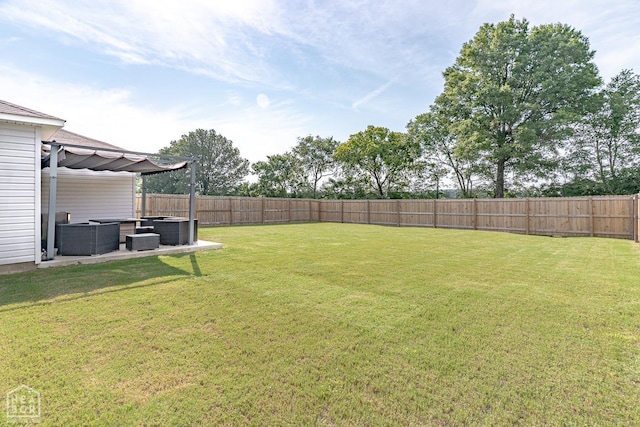 5405 Yukon Dr, Jonesboro, AR 72405 - fenced backyard with a covered hot tub
