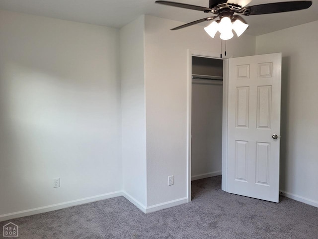 4909 Prospector Dr, Jonesboro, AR 72405 - unfurnished bedroom with carpet, a closet, and a ceiling fan
