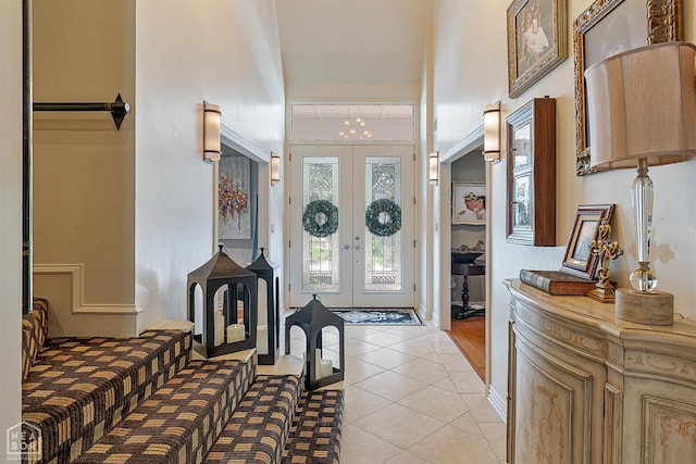 15 Plantation Oaks Ln, Jonesboro, AR 72401 - entryway featuring french doors and light tile patterned floors